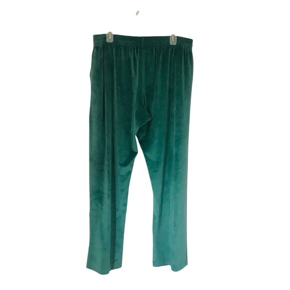 Victoria's Secret Pants Green Velour Jogger Y2K Comfy Plush Loungewear Womens XL - Picture 2 of 4